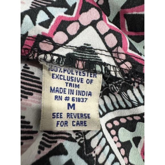 Sleeveless Aztec Print Dress Colorful Tribal Sleeveless Mini Dress - Picture 6 of 7